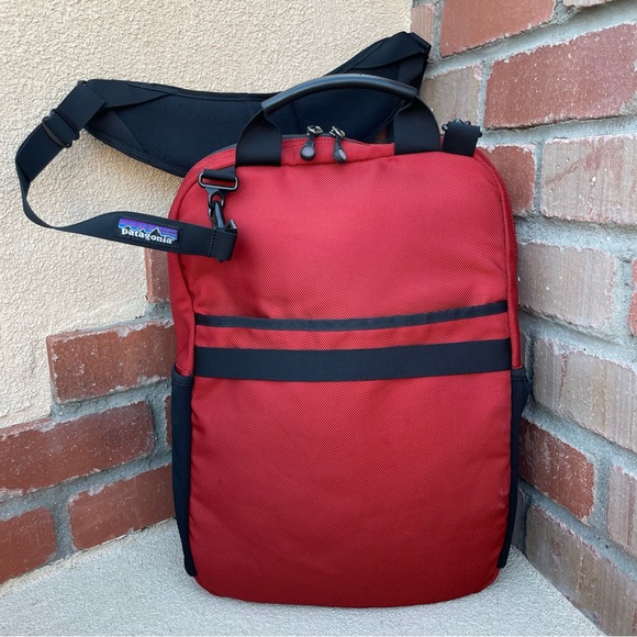 RARE Patagonia 2004, laptop, commuter, travel, nylon shoulder bag in Red/Blk - Picture 3 of 10
